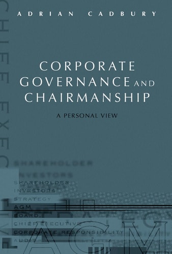 Corporate Governance and Chairmanship A Personal View