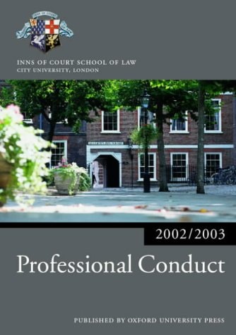 Professional Conduct: Blackstone Bar Manual