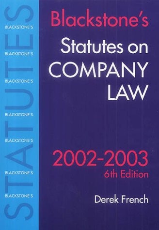 Blackstone's Statutes on Company Law