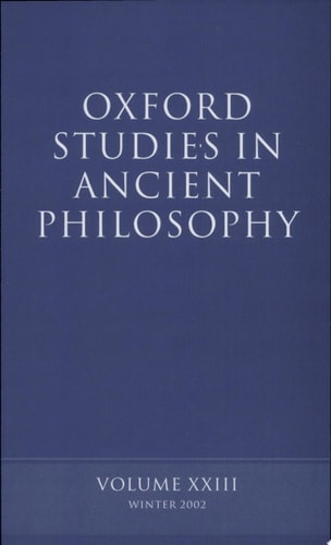 Oxford Studies in Ancient Philosophy: Volume XXIII