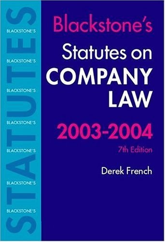 Statutes on Company Law 2003-2004