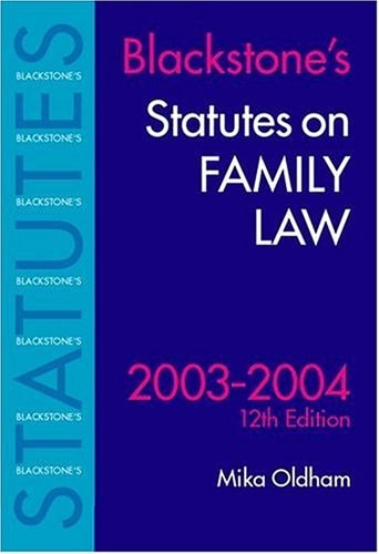 Statutes on Family Law 2003-2004