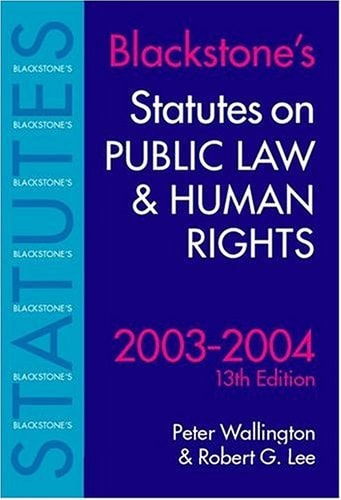 Statutes on Public Law and Human Rights 2003-2004