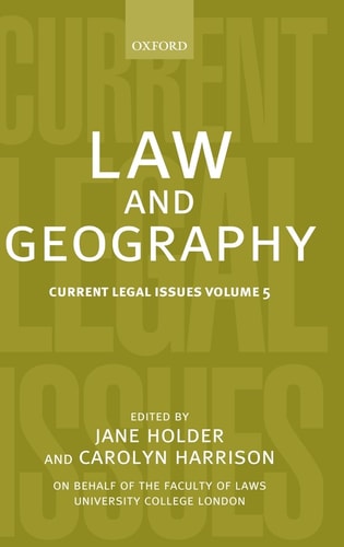 Law and Geography: Current Legal Issues