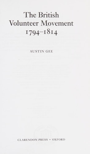 The British Volunteer Movement 1794-1814