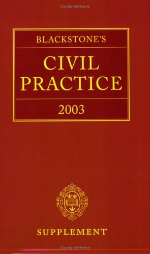 Blackstone's Civil Practice: 2003 Supplement