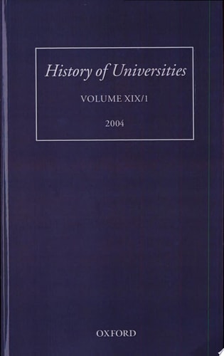 History of Universities: Volume XIX/1