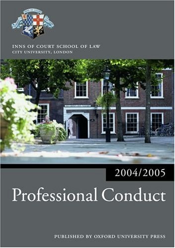 Professional Conduct: Blackstone Bar Manual