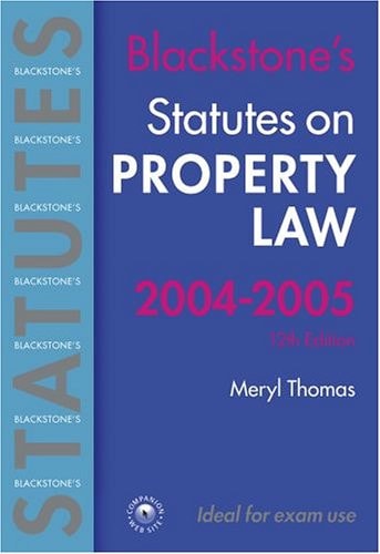 Blackstone's Statutes on Property Law