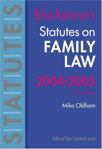 Statutes on Family Law 2004-2005