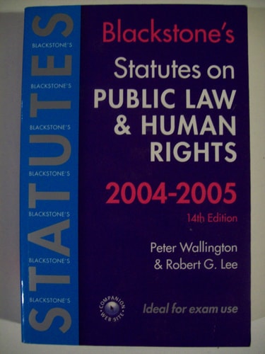 Blackstone's Statutes on Public Law and Human Rights