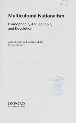 Multicultural Nationalism: Islamophobia, Anglophobia, and Devolution
