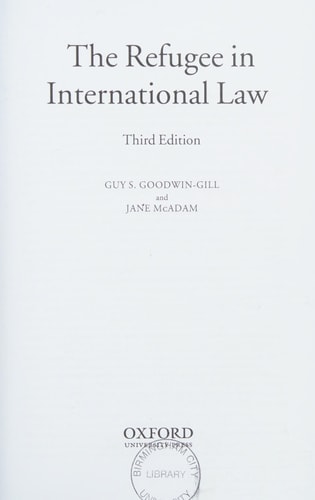 The Refugee in International Law