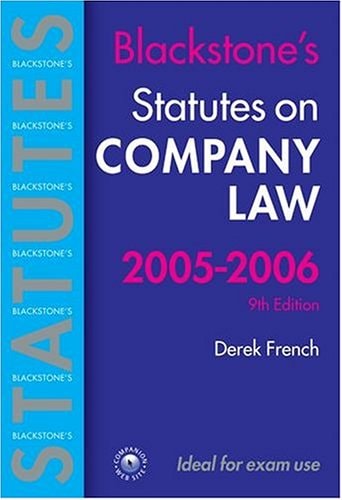 Company Law: Blackstone's Statute Book Series