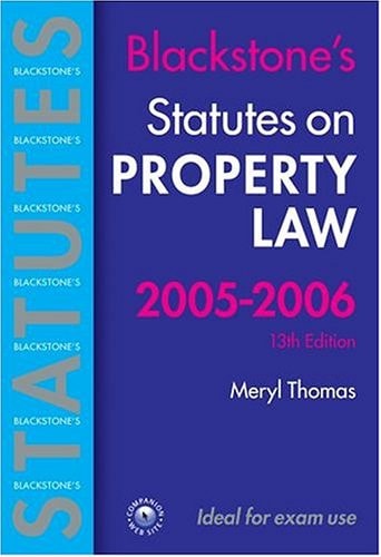 Statutes on Property Law 2005-2006