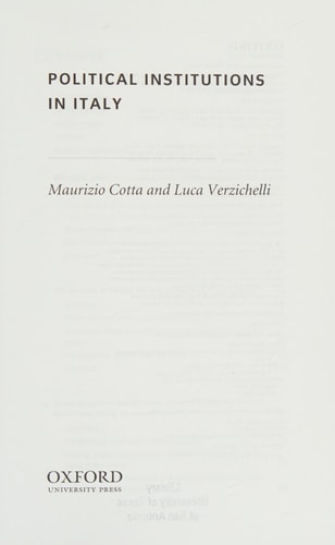 Political Institutions of Italy
