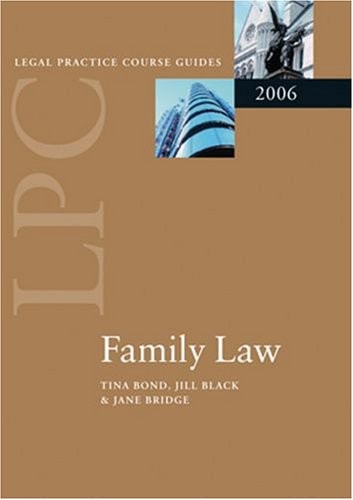 Family Law: Blackstone Legal Practice Course Guide
