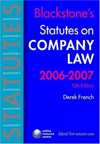 Blackstone's Statutes on Company Law