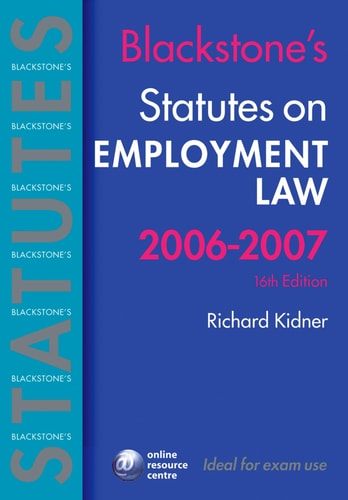 Blackstone's Statutes on Employment Law