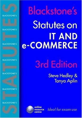 Blackstone's Statutes on IT and E-Commerce