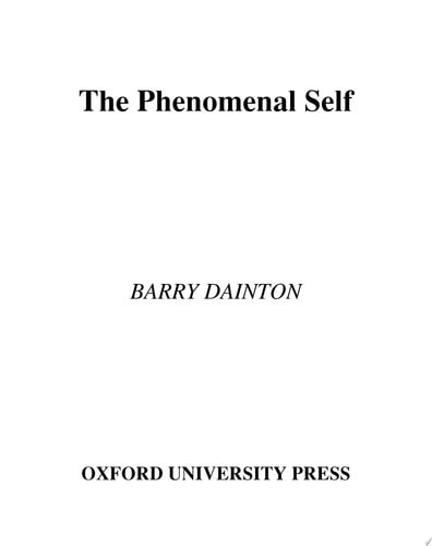 The Phenomenal Self