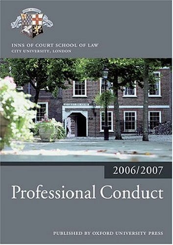 Professional Conduct: Blackstone Bar Manual