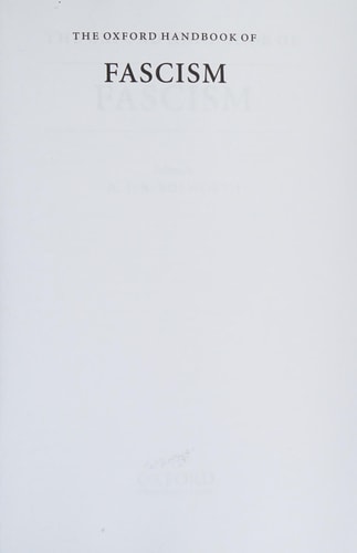 The Oxford Handbook of Fascism