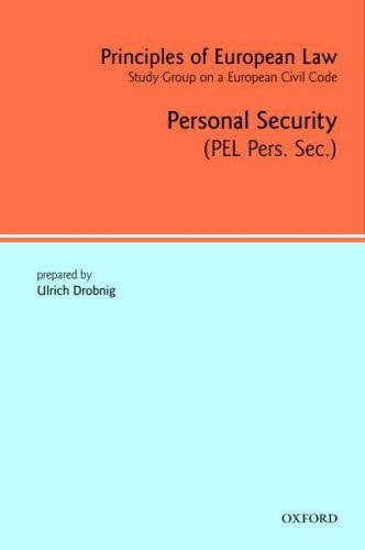 Principles of European Law: Volume 3: Personal Security Contracts