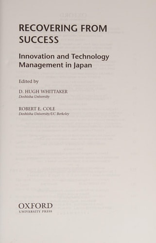 The Japanese High Tech Industry: Challenges and Competitive Models