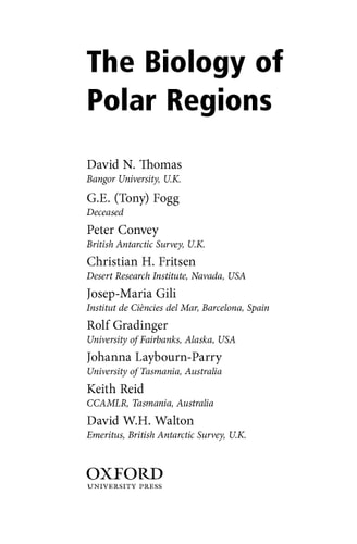 The Biology of Polar Regions