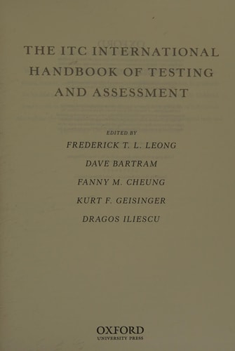 The ITC International Handbook of Testing and Assessment