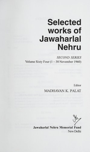Selected Works of Jawaharlal Nehru: Second Series, Vol. 64