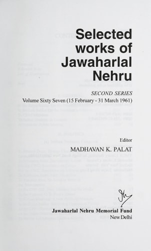 Selected Works of Jawaharlal Nehru, Second Series, Vol 67