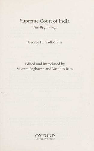 Supreme Court of India: The Beginnings