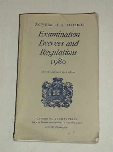 Examination Decrees and Regulations: 1980-1981