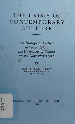 The Crisis of Contemporary Culture
