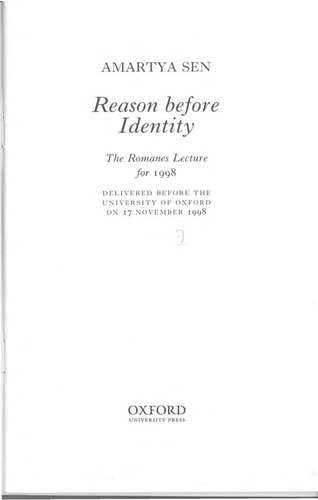 Reason Before Identity