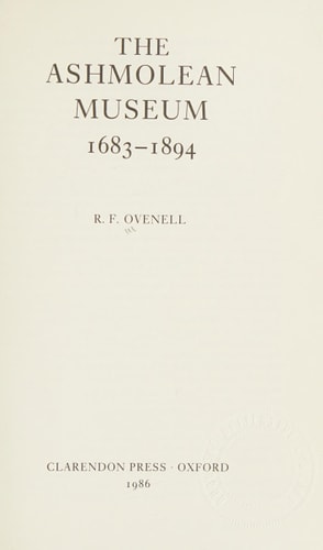 The Ashmolean Museum, 1683-1894
