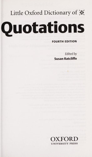 Little Oxford Dictionary of Quotations