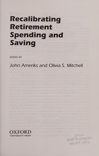 Recalibrating Retirement Spending and Saving