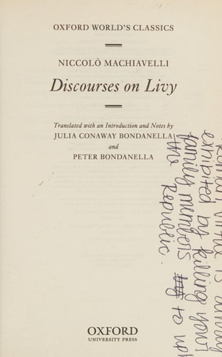 Discourses on Livy