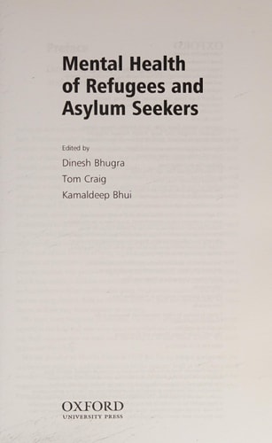 Mental Health of Refugees and Asylum Seekers