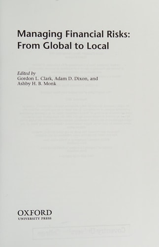 Managing Financial Risks: From Global to Local