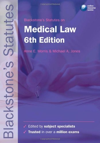 Blackstone's Statutes on Medical Law