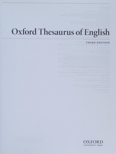 Oxford Thesaurus of English