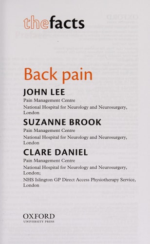 Back Pain: The Facts