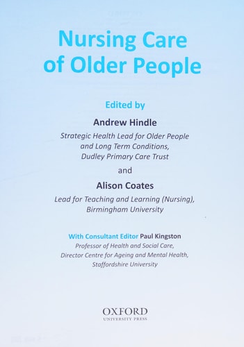 Nursing Care of Older People