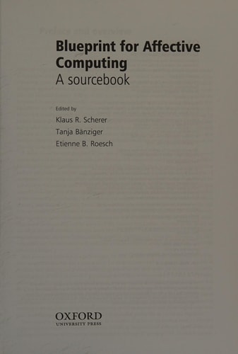 A Blueprint for Affective Computing: A Sourcebook and Manual
