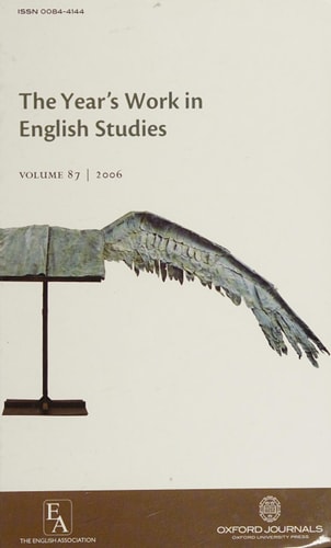 The Year's Work in English Studies: Volume 87