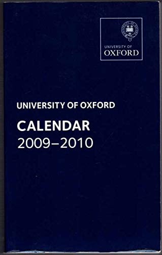 Oxford University Calendar: 2009-2010